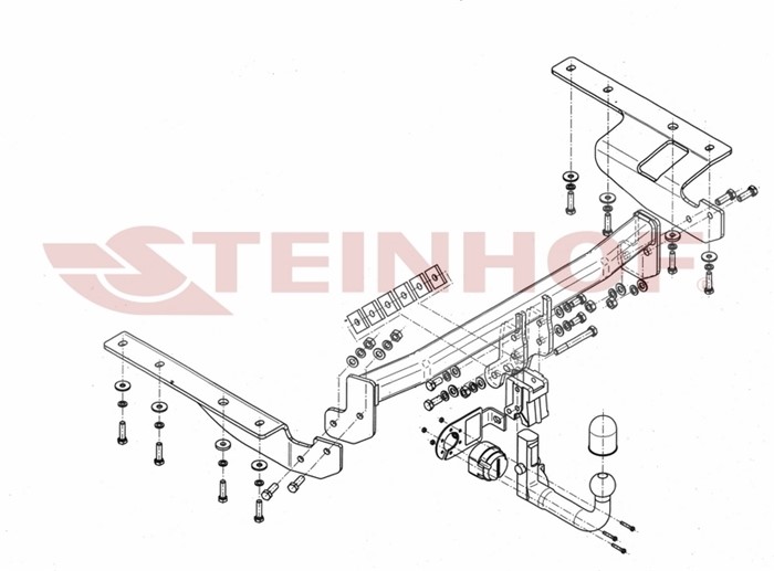 Dragkrok, Avtagbar Honda Cr-v Iii (re_) Steinhof H-058 Steinhof