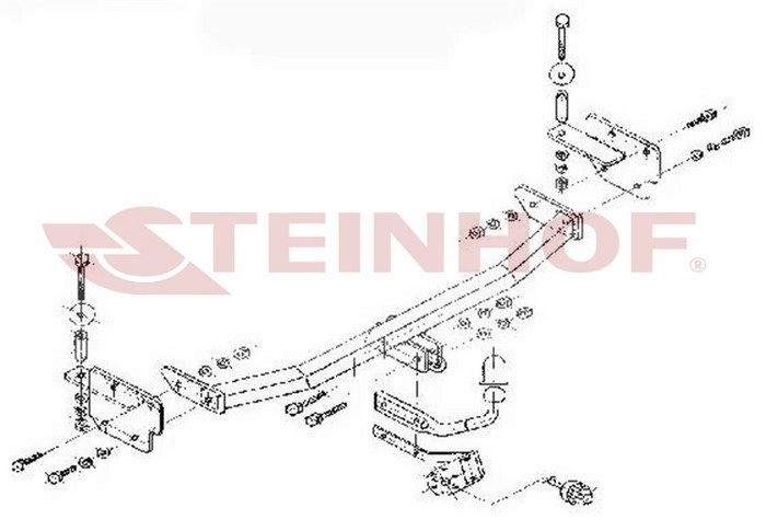 Dragkrok, Standard Hyundai Pony / Excel Sedan (x-2) Steinhof H-20 Steinhof