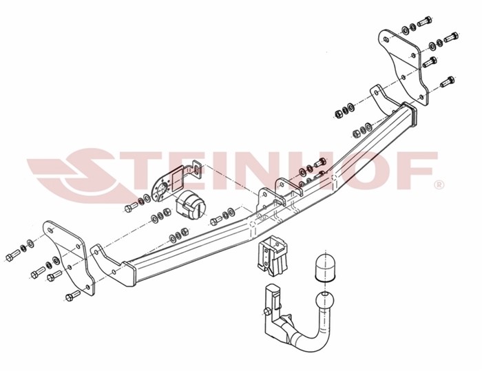 Dragkrok, Avtagbar Hyundai i20 I (pb, Pbt) Steinhof H-254 Steinhof