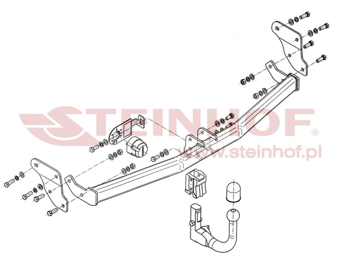 Dragkrok, Avtagbar Hyundai i20 I (pb, Pbt) Steinhof H-254 Steinhof