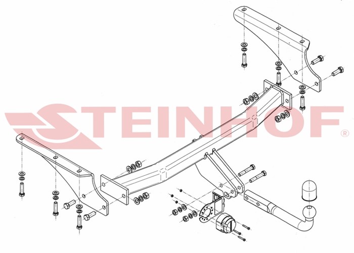 Dragkrok, Standard Jeep Cherokee (kj) Steinhof J-061 Steinhof Dragkrok, Standard Jeep Cherokee (kj) Steinhof J-061 Steinhof
