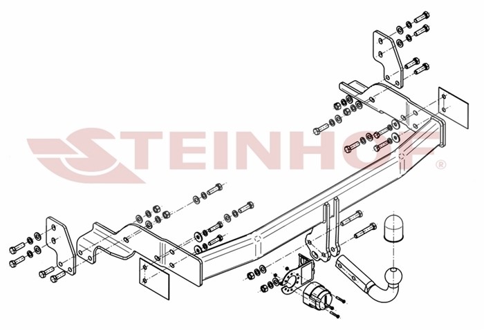 Dragkrok, Standard Kia Sorento I (jc) Steinhof K-012 Steinhof