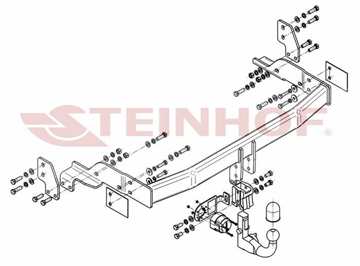 Dragkrok, Avtagbar Kia Sorento I (jc) Steinhof K-013 Steinhof