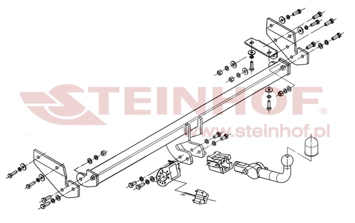 Dragkrok, Avtagbar Kia Soul I (am) Steinhof K-022 Steinhof