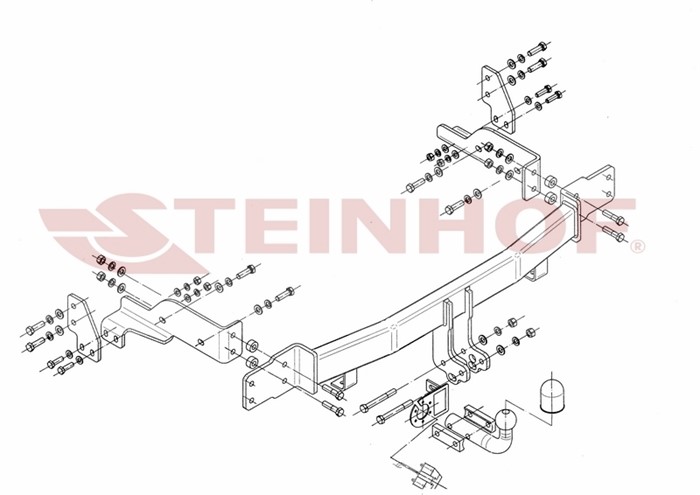 Dragkrok, Standard Kia Sorento I (jc) Steinhof K-023 Steinhof