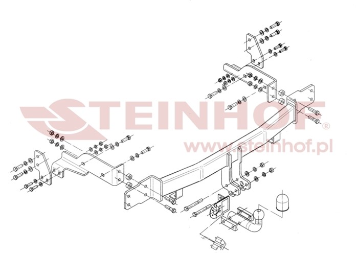 Dragkrok, Standard Kia Sorento I (jc) Steinhof K-023 Steinhof