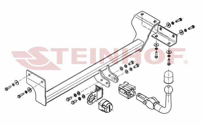 Dragkrok, Avtagbar Kia Picanto Ii (ta) Steinhof K-038 Steinhof