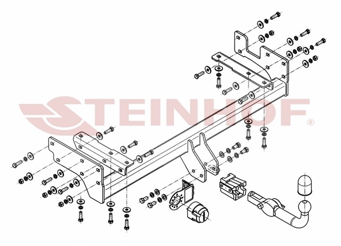 Dragkrok, Avtagbar Mitsubishi Outlander I (cu_w) Steinhof M-345 Steinhof