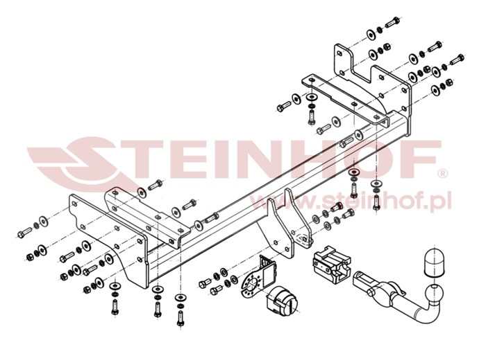 Dragkrok, Avtagbar Mitsubishi Outlander I (cu_w) Steinhof M-345 Steinhof