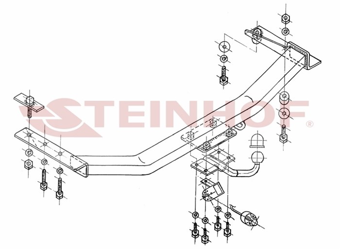 Dragkrok, Standard Nissa Almera I Hatchback (n15) Steinhof N-010 Steinhof