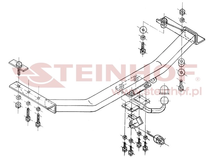 Dragkrok, Standard Nissa Almera I Hatchback (n15) Steinhof N-010 Steinhof