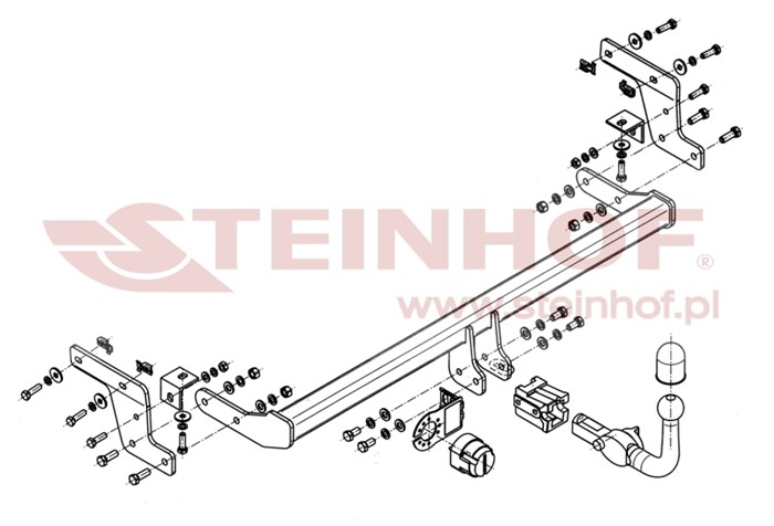 Dragkrok, Avtagbar Peuge 207 Sw (wk_) Steinhof P-024 Steinhof