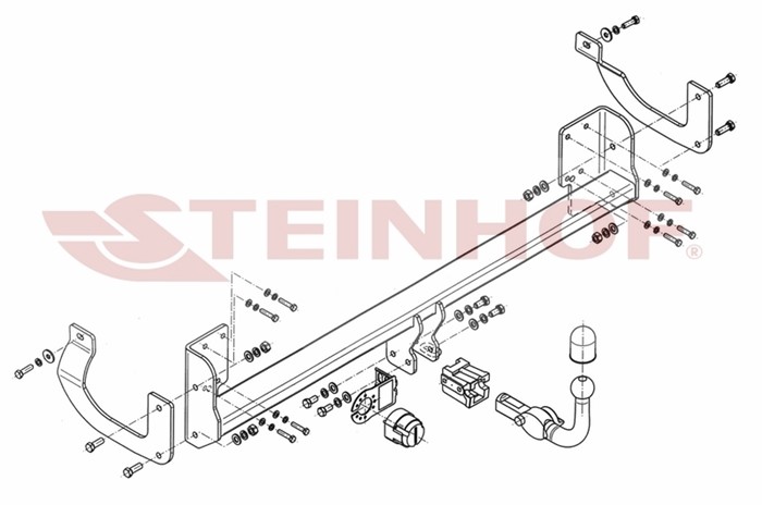 Dragkrok, Avtagbar Peuge 407 (6d_) Steinhof P-041 Steinhof