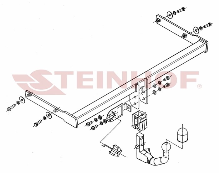 Dragkrok, Avtagbar Skoda Yeti (5l) Steinhof S-356 Steinhof