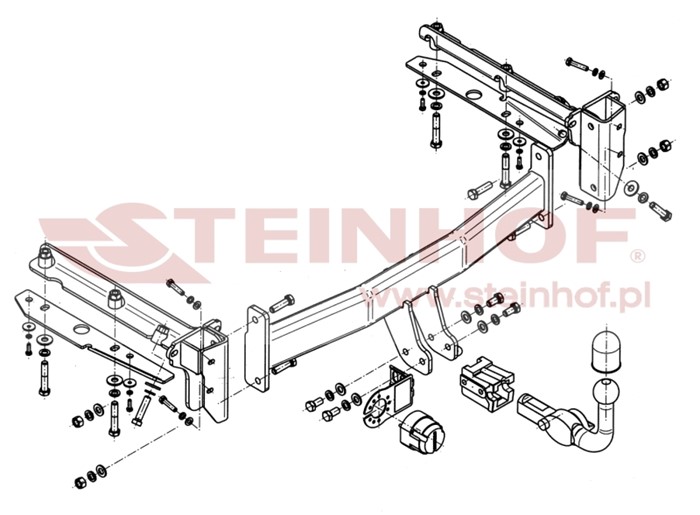 Dragkrok, Avtagbar Subar Outback (bl, Bp) Steinhof S-363 Steinhof