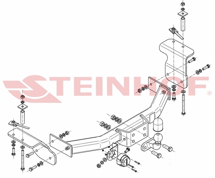 Dragkrok, Standard Ssang Actyon Sports I (qj) Steinhof S-458 Steinhof