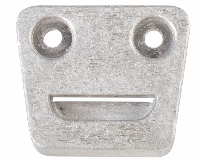 Anode. Alumimum. Transom Plate