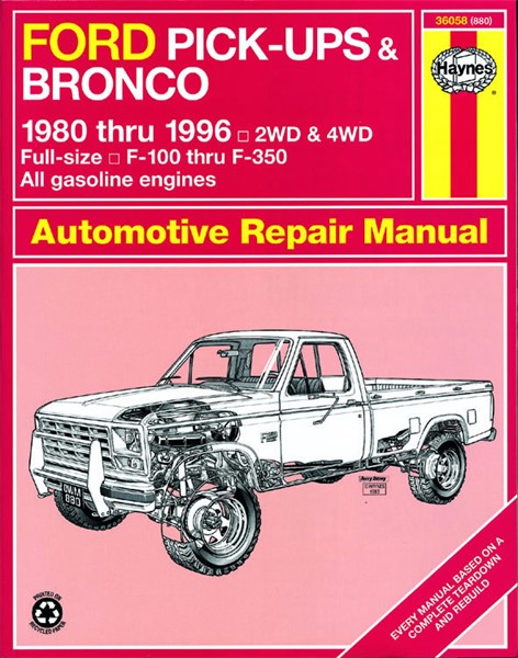 Haynes Reparationshandbok, Ford Pick-ups & Bronco, Universal Haynes