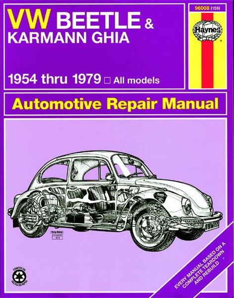 Haynes Reparationshandbok, Vw Beetle & Karmann Ghia, Universal Haynes