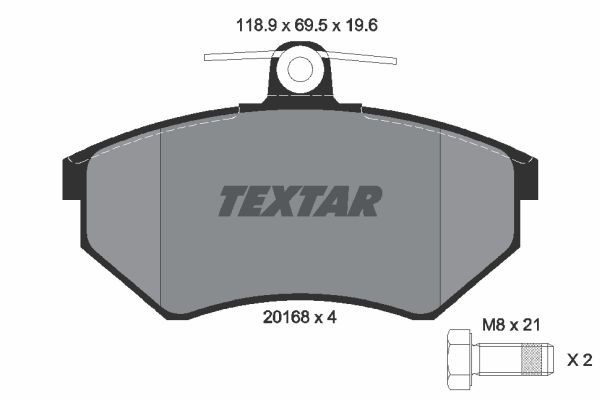 Bromsbeläggsats, Framaxel Textar Q+ 2016804 TEXTAR