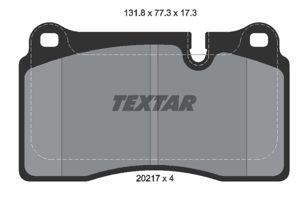 Bromsbeläggsats, Framaxel Textar Q+ 2021701 TEXTAR