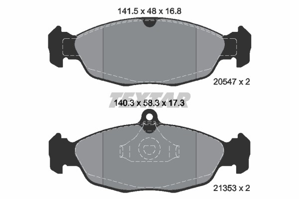 Bromsbeläggsats, Framaxel, Bakaxel Textar Q+ 2054701 TEXTAR