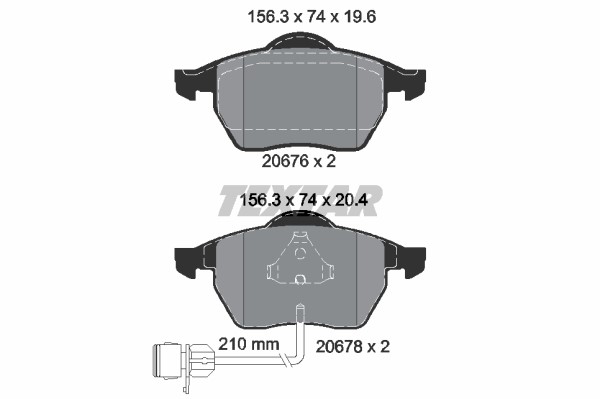 Bromsbeläggsats, Framaxel Textar Q+ 2067602 TEXTAR