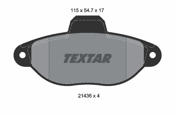 Bromsbeläggsats, Framaxel Textar Q+ 2143602 TEXTAR