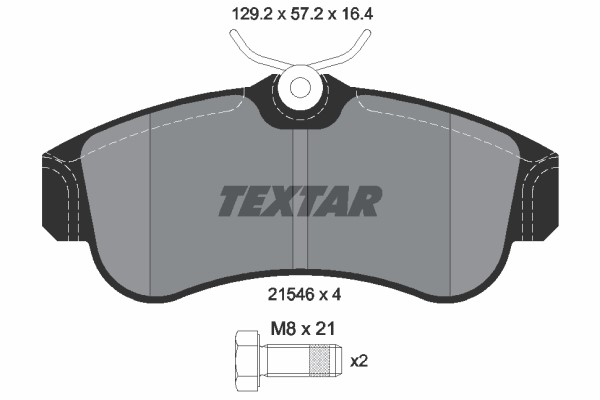 Bromsbeläggsats, Framaxel Textar 2154601 TEXTAR