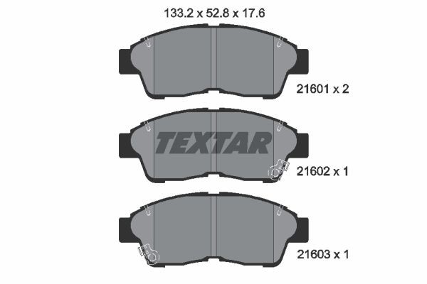 Bromsbeläggsats, Framaxel Textar 2160101 TEXTAR