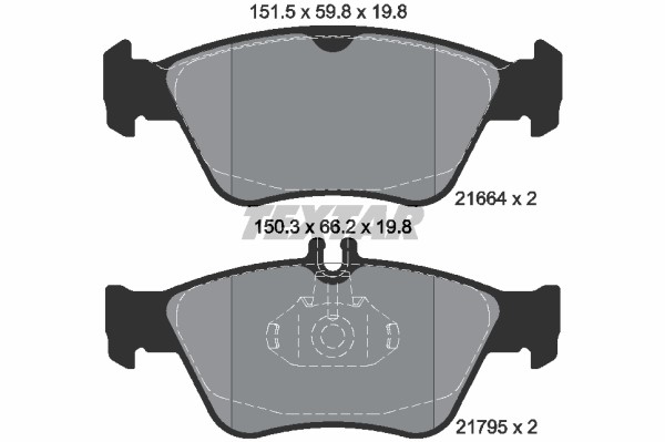 Bromsbeläggsats, Framaxel Textar Q+ 2166404 TEXTAR