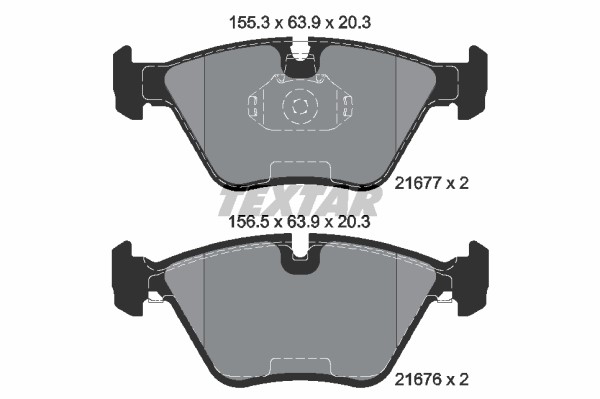 Bromsbeläggsats, Framaxel Textar Q+ 2167703 TEXTAR