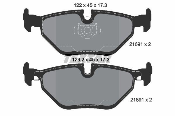 Bromsbeläggsats, Bakaxel Textar Q+ 2169103 TEXTAR