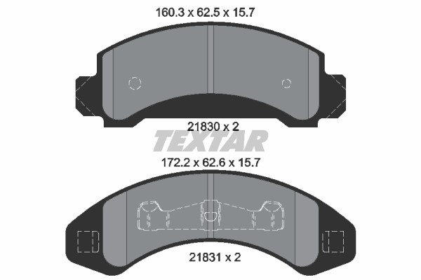 Bromsbeläggsats, Framaxel Textar 2183001 TEXTAR