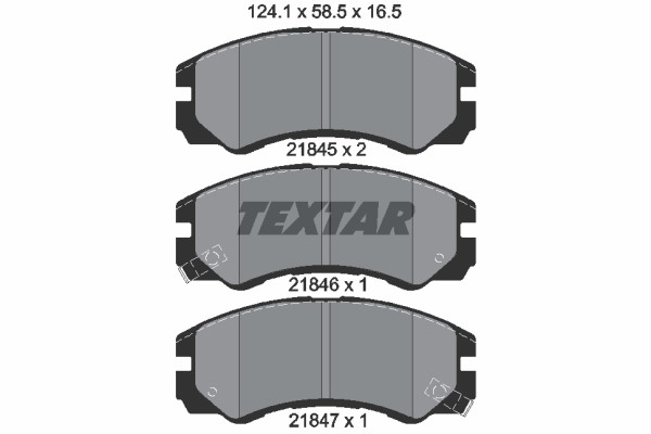 Bromsbeläggsats, Framaxel Textar 2184501 TEXTAR