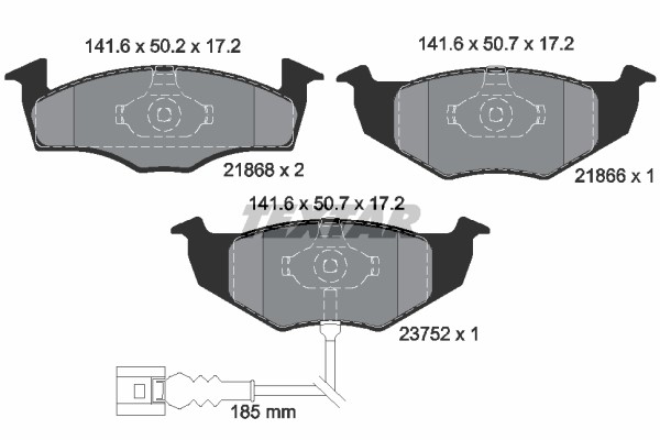 Bromsbeläggsats, Framaxel Textar Q+ 2186801 TEXTAR