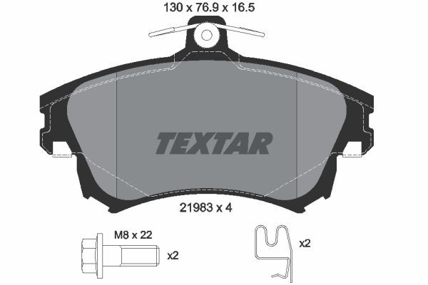 Bromsbeläggsats, Framaxel Textar Q+ 2198304 TEXTAR