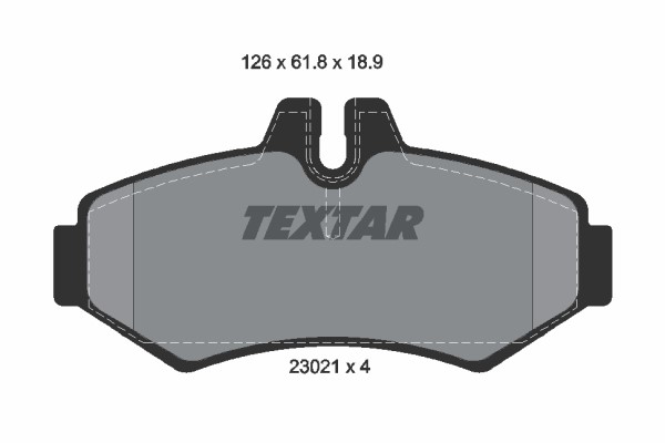 Bromsbeläggsats, Bakaxel Textar Q+ 2302101 TEXTAR