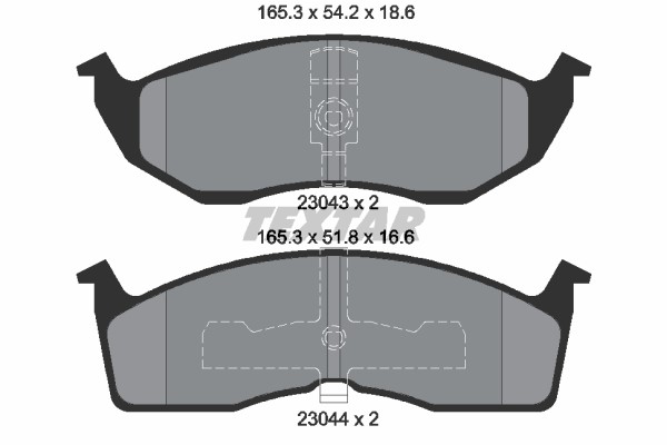 Bromsbeläggsats, Framaxel Textar 2304301 TEXTAR