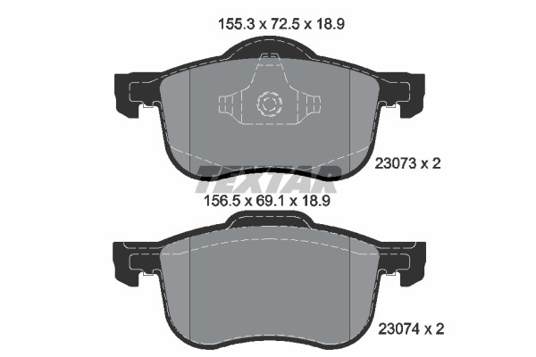 Bromsbeläggsats, Framaxel Textar Q+ 2307303 TEXTAR