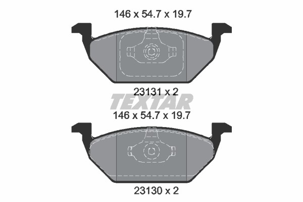 Bromsbeläggsats, Framaxel Textar Q+ 2313001 TEXTAR