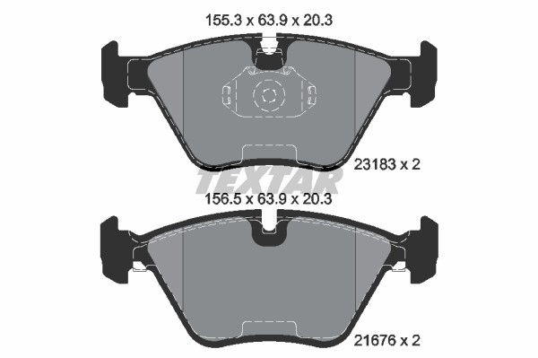 Bromsbeläggsats, Framaxel Textar Q+ 2318302 TEXTAR