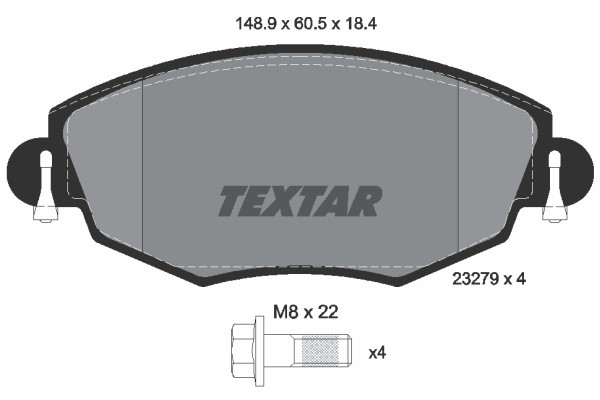 Bromsbeläggsats, Framaxel Textar Q+ 2327904 TEXTAR