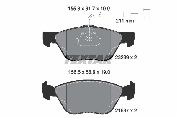 Bromsbeläggsats, Framaxel Textar Q+ 2328902 TEXTAR