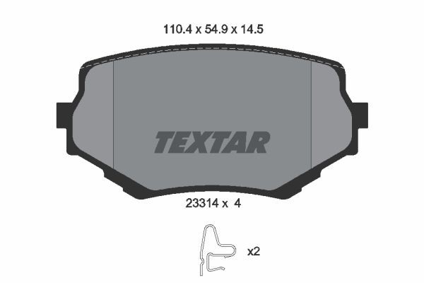 Bromsbeläggsats, Framaxel Textar 2331401 TEXTAR