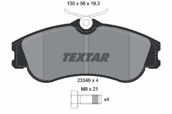 Bromsbeläggsats Ventilerad, Framaxel Textar Q+ 2334602 TEXTAR