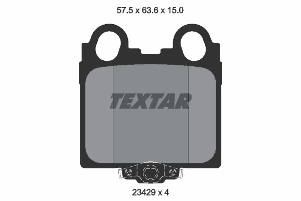 Bromsbeläggsats, Bakaxel Textar 2342901 TEXTAR
