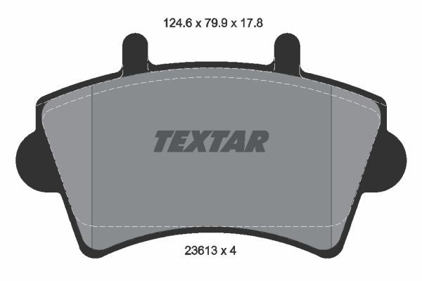 Bromsbeläggsats, Framaxel Textar Q+ 2361301 TEXTAR