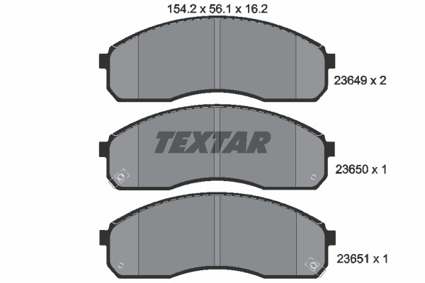 Bromsbeläggsats, Framaxel Textar 2364901 TEXTAR