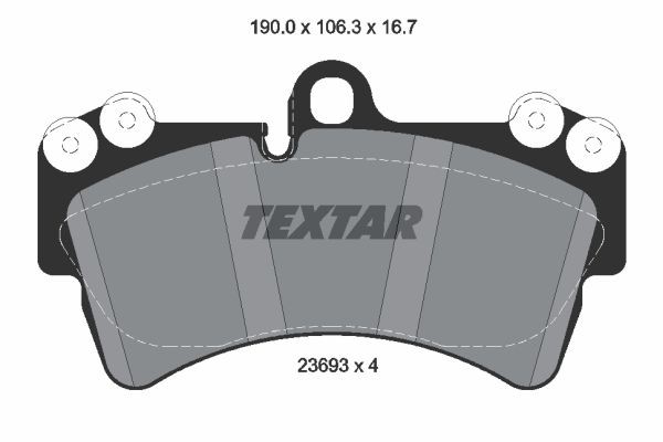 Bromsbeläggsats, Framaxel Textar 2369302 TEXTAR